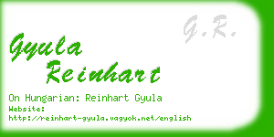 gyula reinhart business card